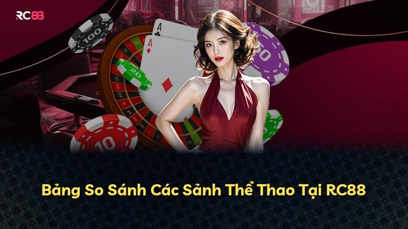 Bảng So Sánh Các Sảnh Thể Thao Tại RC88