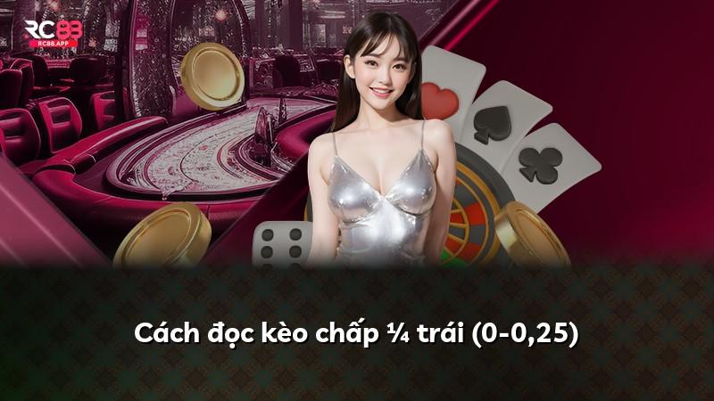 Cách đọc kèo chấp ¼ trái (0-0,25)